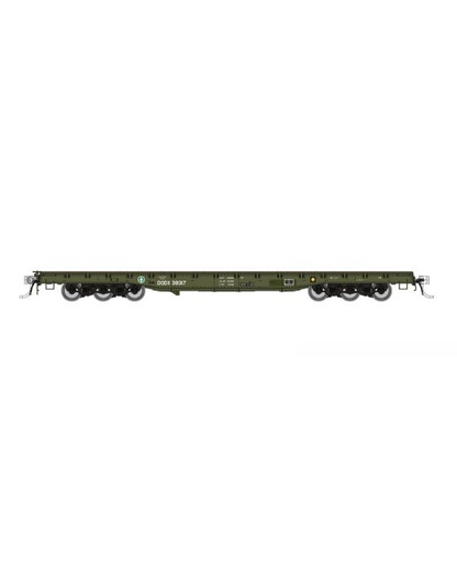 Rapido (199004) | Magor 54' Department of Defense Flatcar | DODX (Late Scheme) | 6-Pack | HO Scale