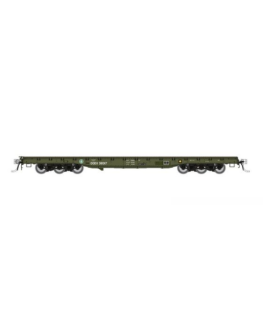Rapido (199004) | Magor 54' Department of Defense Flatcar | DODX (Late Scheme) | 6-Pack | HO Scale
