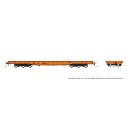 Rapido (199006A) | Magor 54' Department of Defense Flatcar | Amtrak #15791 | HO Scale