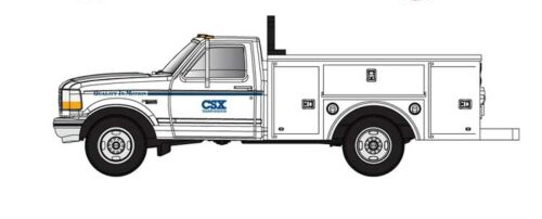 Atlas, 1990s Ford(R) F250 & F350 Standard Pickup Set, CSX, 2 Pack, N Scale