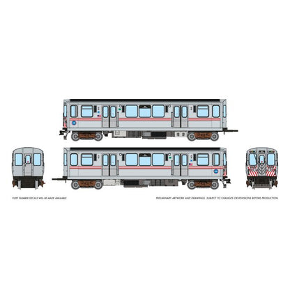 Rapido (208514) | CTA 2600 Budd Series 'L' Cars | 2-Car Pair | Chicago Transit Authority CTA #3179 & 3180 | Work Motor Scheme | DCC/Sound | HO Scale [PRE-ORDER]