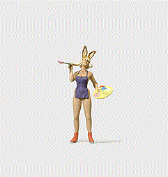 Preiser Kg - Female Artist w/ Bunny Ears - HO Scale