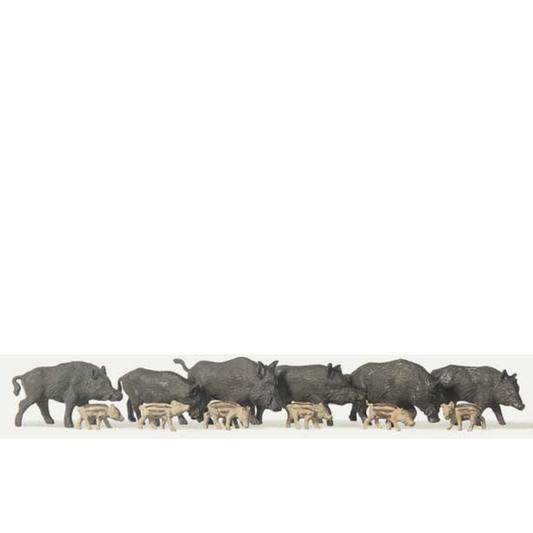 Merten (215028) | Wild Pigs/Boars (Economy Series) | Pkg of 12 | HO Scale