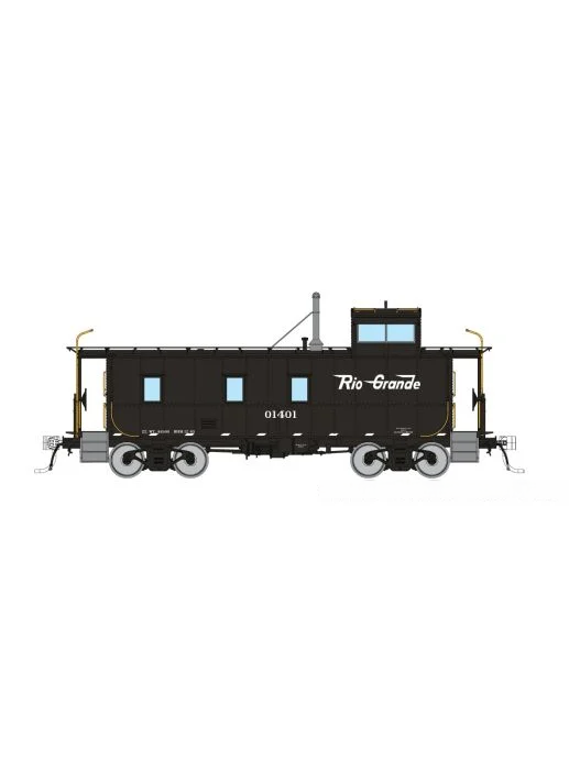Rapido (225010) | D&RGW End Cupola Steel Caboose w/ Early Mods | Black Scheme #01429 (1944+) | HO Scale