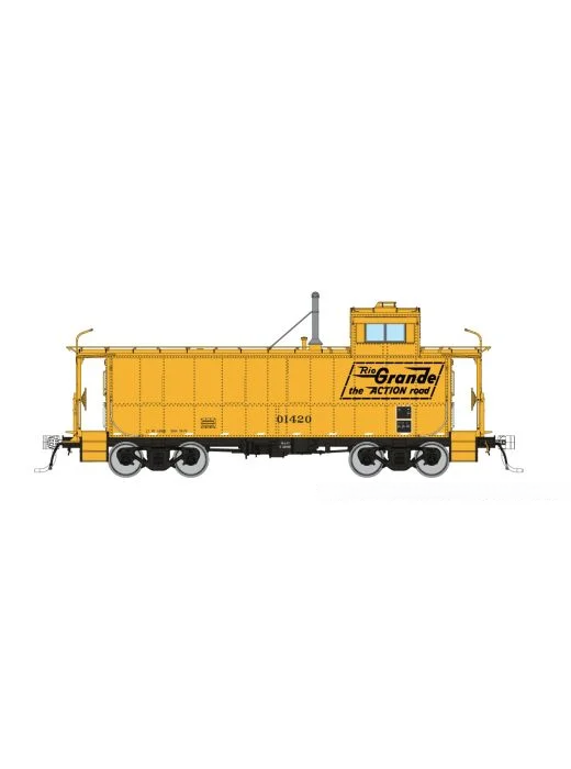 Rapido (225025) | D&RGW End Cupola Steel Caboose w/ Late Mods | Action Road Scheme #01445 (1981+) | HO Scale