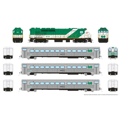 Rapido GP40TC (226007) | GO Transit Set #1 | Late Font | DC No Sound | HO Scale