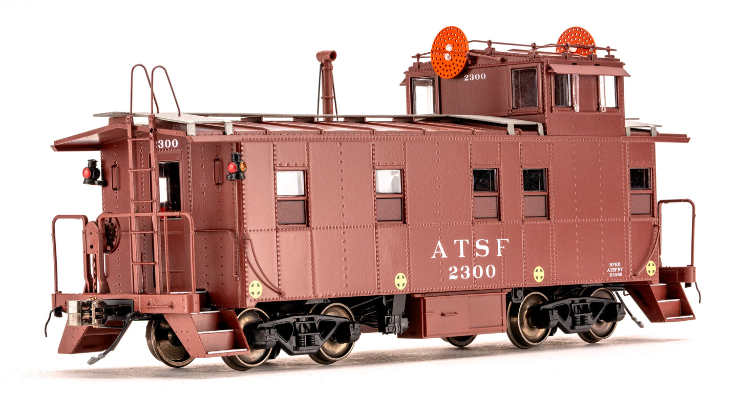 Class One Model Works (CB00209) | Peaked Roof Caboose 2200s w/ Wig Wag | ATSF #2300 | HO Scale