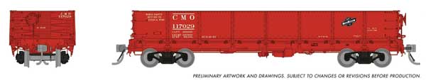 Rapido 163012-2 NP 40' Drop-Bottom Gondola Chicago & North Western #117087 CMO HO Scale