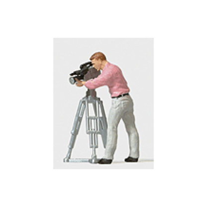Preiser Kg (28086) | Camera Man w/ Movie Camera | HO Scale