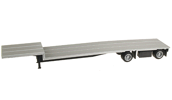 Herpa Models (5331) | 48' Spread-Axle Drop Deck Trailer w/ Toolbox | Kit | HO Scale