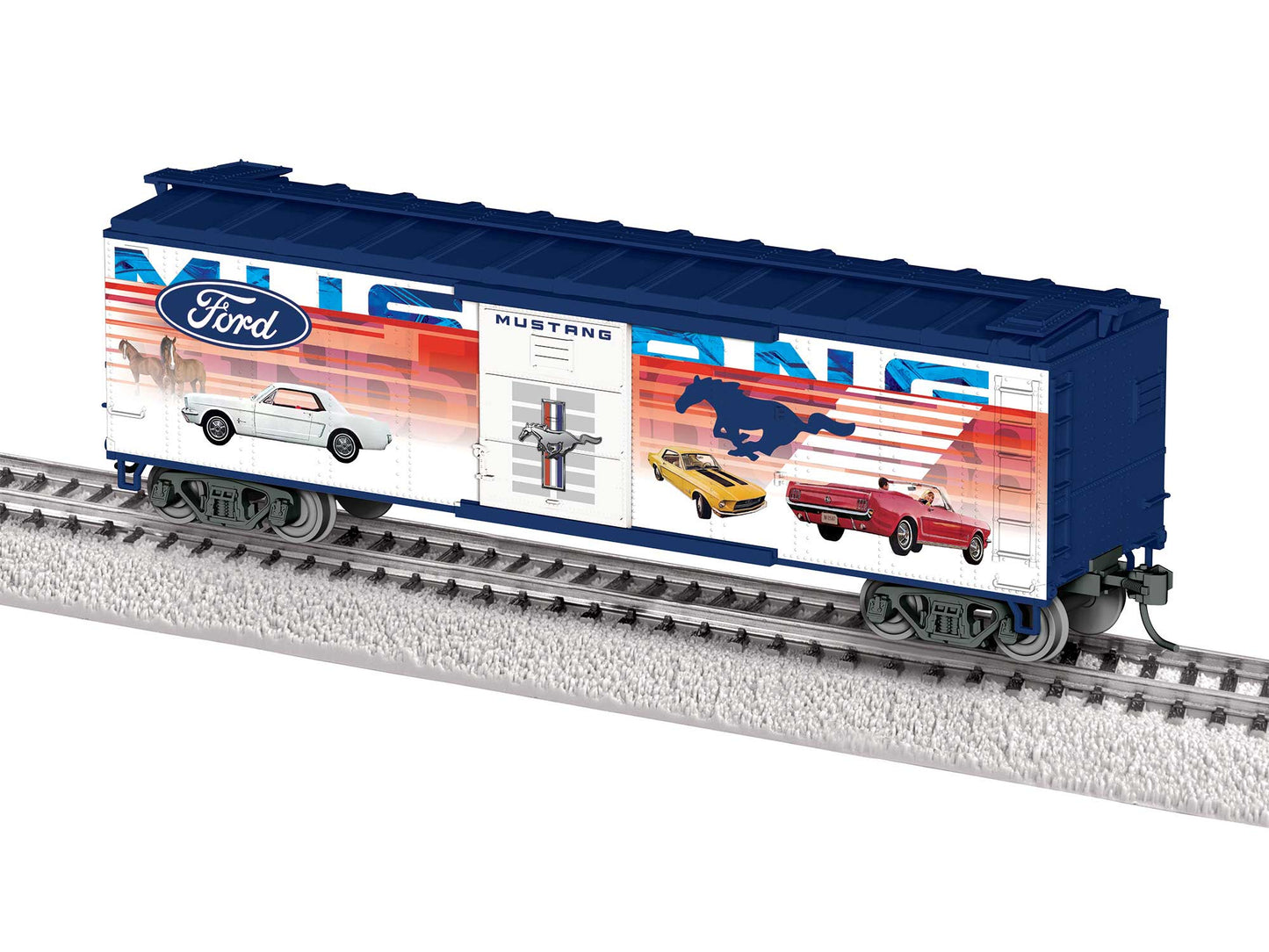 Lionel 40' Steel Flat-End Boxcar - Ford (Mustang Graphics) - HO Scale
