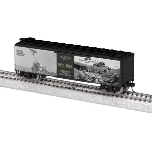Lionel • 2564010 | 40' Steel Flat-End Boxcar | WWI II Iwo Jima 80th Anniversary | HO Scale [PRE-ORDER]