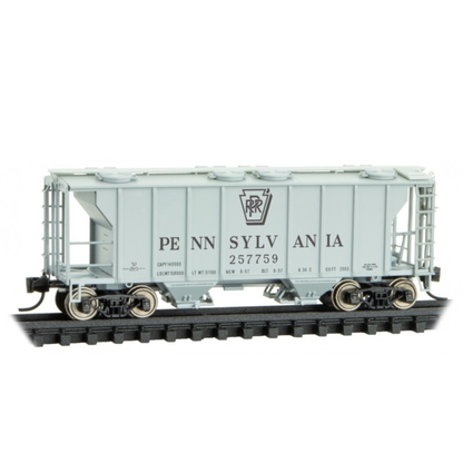 Micro-Trains (09500061) • PS-2 2-Bay Hopper • Pennsylvania Railroad #257759 • N Scale (Pre-Owned)