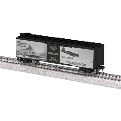 Lionel • 2564020 | 40' Steel Flat-End Boxcar | WWII Okinawa 80th Anniversary | HO Scale [PRE-ORDER]