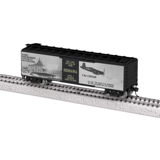 Lionel • 2564020 | 40' Steel Flat-End Boxcar | WWII Okinawa 80th Anniversary | HO Scale [PRE-ORDER]