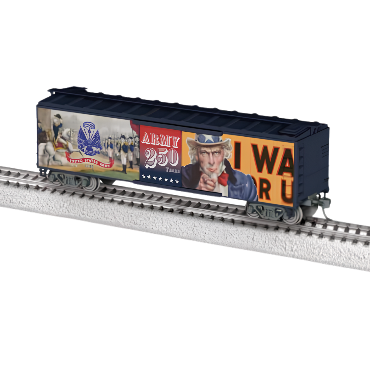 Lionel • 2564030 | 40' Steel Flat-End Boxcar | US Army 250th Anniversary | HO Scale [PRE-ORDER]