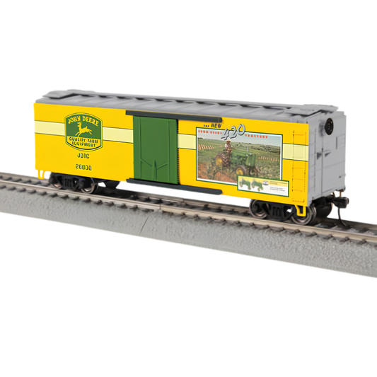 Lionel • 2654380 | 40' Steel Flat-End Plug-Door Reefer/Boxcar | John Deere Tractors #28600 | HO Scale [PRE-ORDER]