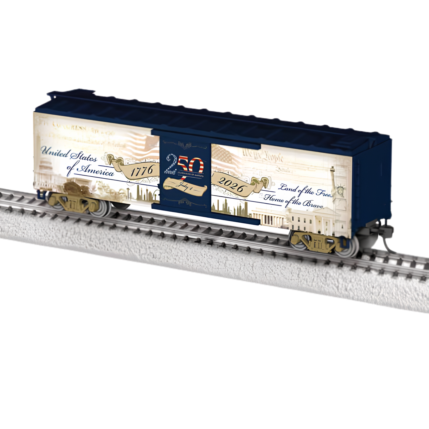 Lionel • 2664110 | 40' Steel Flat-End Boxcar | America 250 | HO Scale [PRE-ORDER]