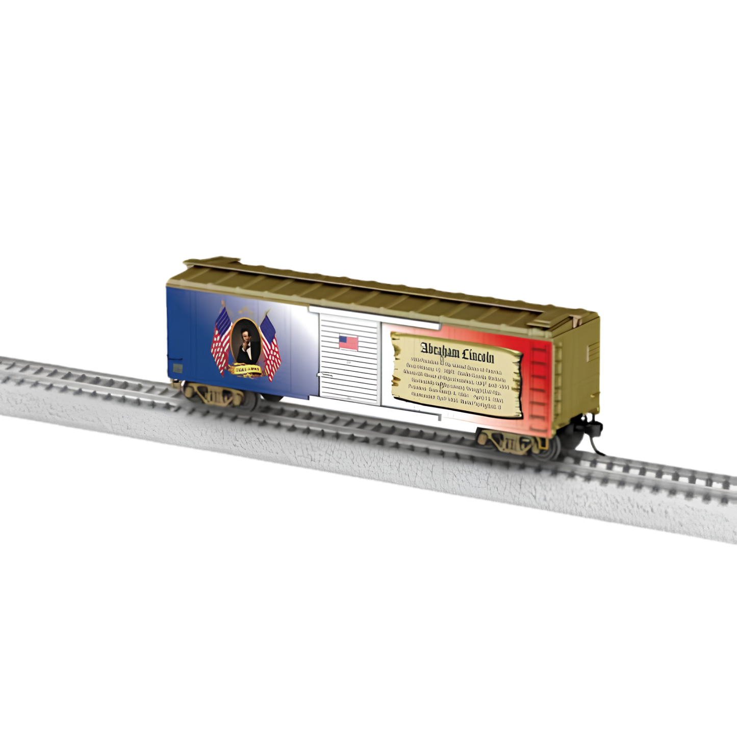 Lionel • 2664040 | 40' Steel Flat-End Boxcar | President Lincoln | HO Scale [PRE-ORDER]