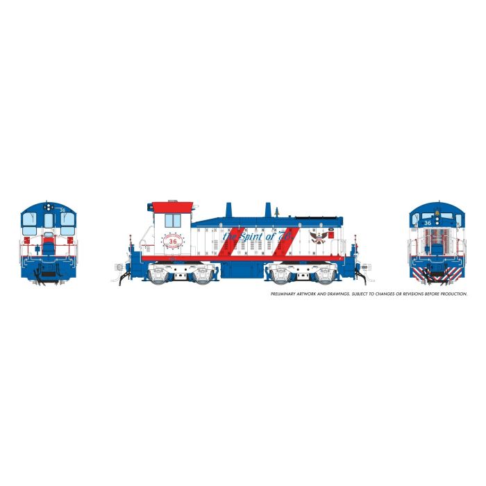 Rapido (27115) | EMD SW9 | Cambria & Indiana #36 Bicentennial | DC/Silent | HO Scale [PRE_ORDER]