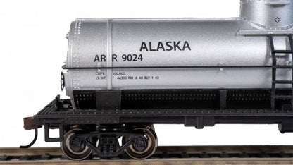 Bachmann Silver Series(R) (17806) | 40' Single-Dome Tank Car | Alaska Railroad #9024 | HO Scale