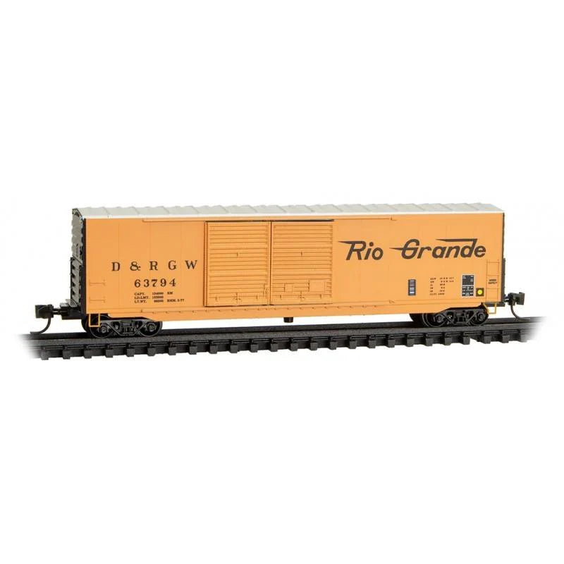 Micro Trains 50' Double-Door Boxcar - Denver & Rio Grande Western #63770 - N Scale (Pre-Owned)