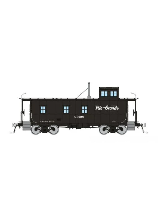 Rapido (225005) | D&RGW End Cupola As-Built Steel Caboose | Black Scheme #01427 (1940+) | HO Scale