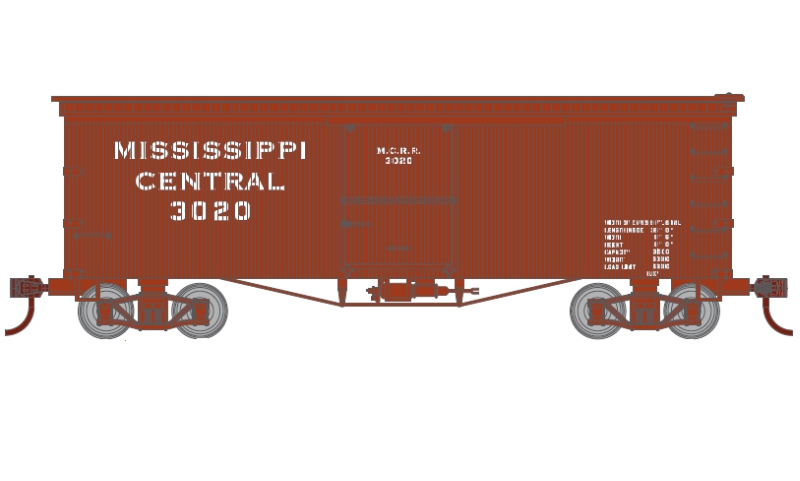 Athearn 36' Boxcar - Mississippi Central #3027 - N Scale (NOS)
