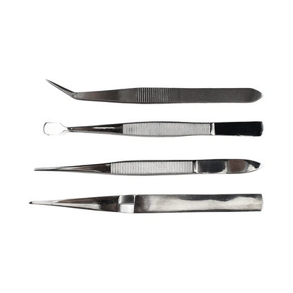 Excel Hobby Blades Corp. (30416) | Stainless Steel Tweezers | 4 pc Set w/ Pouch | All Scales