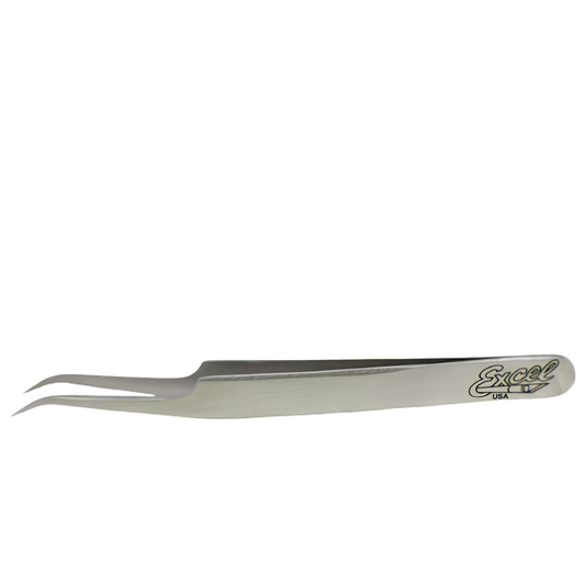 Excel Hobby Blades Corp. (30417) | Slanted Fine Point Tweezers (Polished Finish) | All Scales
