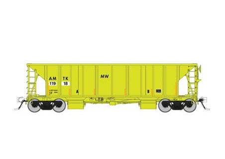 Rapido NSC Ballast Hopper - Amtrak #11942 - Hi-Vis Yellow - HO Scale