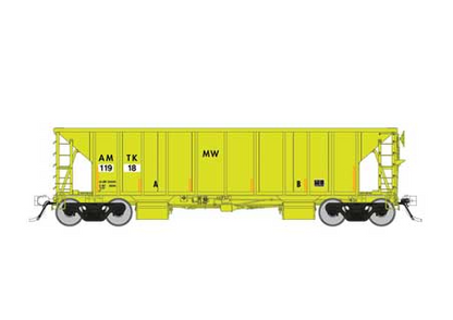 Rapido NSC Ballast Hopper - Amtrak #11942 - Hi-Vis Yellow - HO Scale