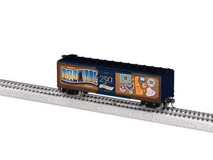 Lionel • 2664160 | 40' Steel Flat-End Boxcar | Delaware | 50 State Series | HO Scale [PRE-ORDER]