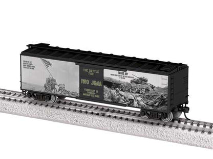 Lionel • 2564010 | 40' Steel Flat-End Boxcar | WWI II Iwo Jima 80th Anniversary | HO Scale [PRE-ORDER]
