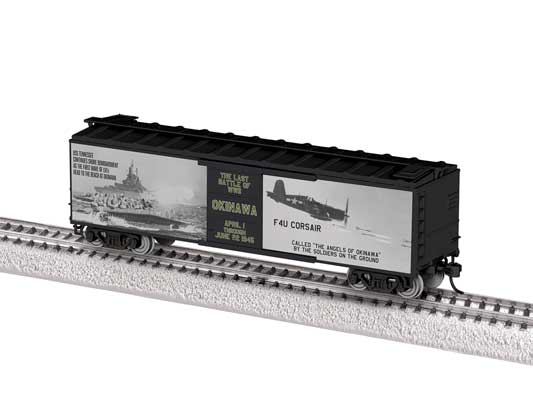 Lionel • 2564020 | 40' Steel Flat-End Boxcar | WWII Okinawa 80th Anniversary | HO Scale [PRE-ORDER]