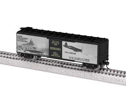Lionel • 2564020 | 40' Steel Flat-End Boxcar | WWII Okinawa 80th Anniversary | HO Scale [PRE-ORDER]