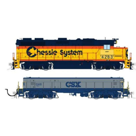 Rapido (39023) | EMD GP39 Locomotive and SWMT Slug | CSX Chessie Patch #4284 + #1046 | DC/Silent | HO Scale [PRE-ORDER]