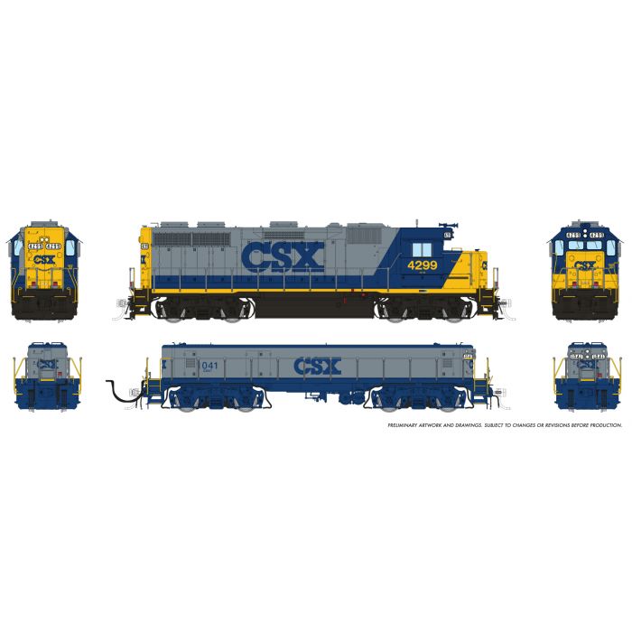Rapido (39529) | EMD GP39 Locomotive and SWMT Slug | CSX #4299 + #1041 | YN2/G&B | DC/DCC/Sound | HO Scale [PRE-ORDER]