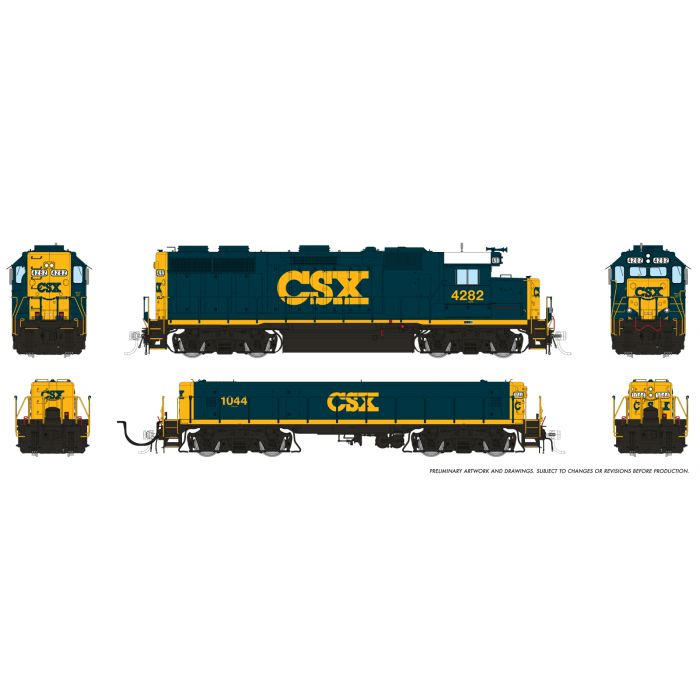 Rapido (39032) | EMD GP39 Locomotive and SWMT Slug | CSX #4282 + #1044 | YN3 | DC/Silent | HO Scale [PRE-ORDER]