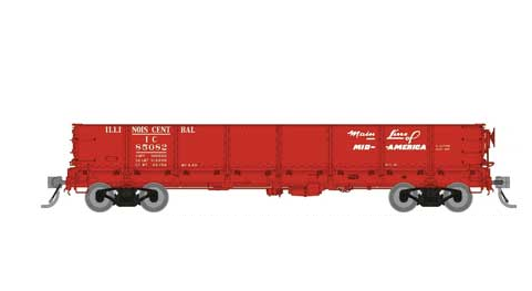 Rapido 163014-3 NP 40' Drop-Bottom Gondola Illinois Central #85207 Main Line of Mid-America Scheme HO Scale