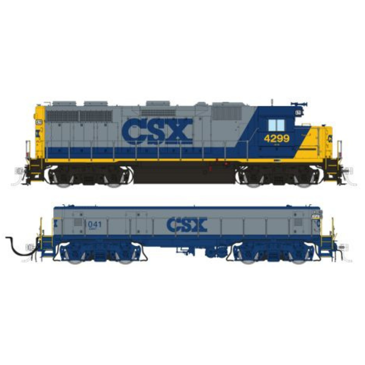 Rapido (39529) | EMD GP39 Locomotive and SWMT Slug | CSX #4299 + #1041 | YN2/G&B | DC/DCC/Sound | HO Scale [PRE-ORDER]