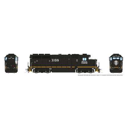 Rapido (40552) | EMD GP40R | Illinois Central #3108 | Late Death Star Scheme | DC/DCC/Sound | HO Scale