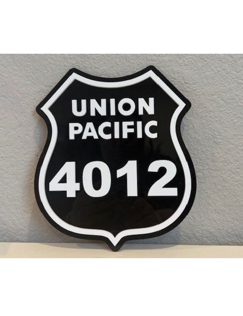Union Pacific 4012 Number Plate Sign