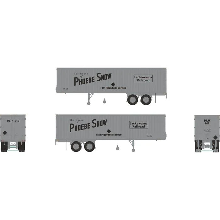 Rapido 35' Fruehauf Integral-Post Volume Van (403005) | Lackawanna Railroad #550 | Route of Phoebe Snow | HO Scale