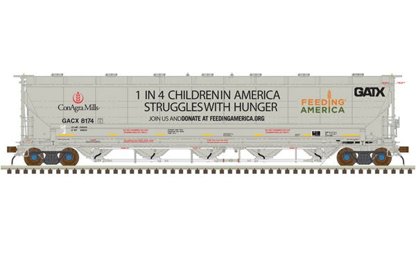 Atlas Trinity 5660 PD Covered Hopper | ConAgra #8173 (Feeding America) | N Scale (NOS)