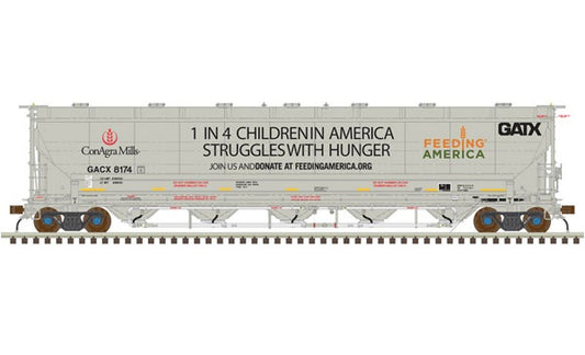 Atlas Trinity 5660 PD Covered Hopper | ConAgra #8173 (Feeding America) | N Scale (NOS)