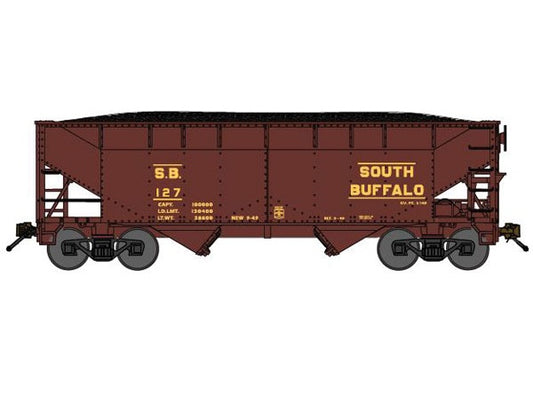 Bluford Shops 2-Bay Offset-Side Hopper w/ Load - South Buffalo #109 - N Scale (NOS)