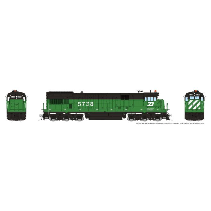Rapido GE U33C (43502) | Burlington Northern #5745 | DC/DCC/Sound | HO Scale [PRE-ORDER]