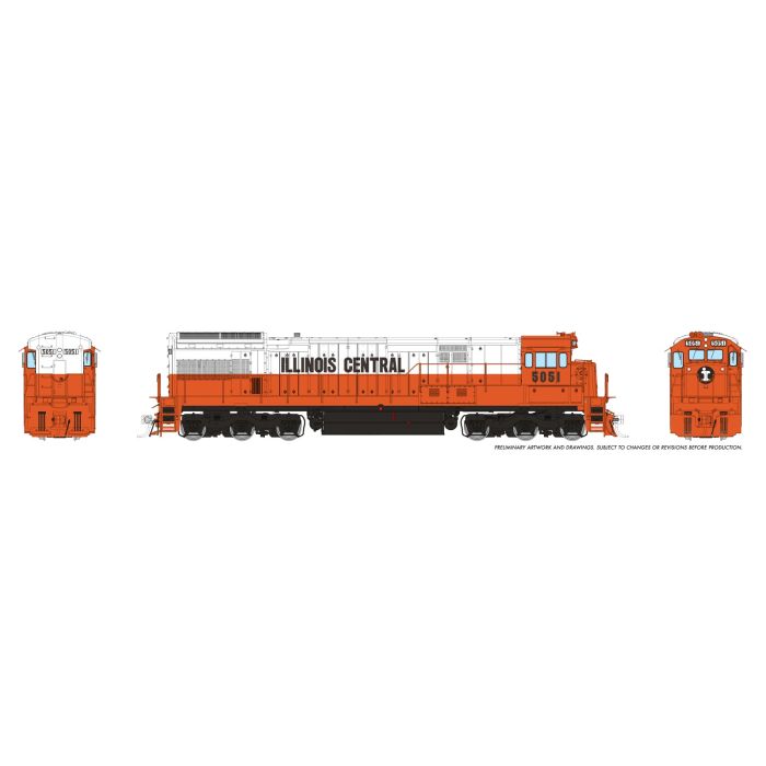 Rapido GE U33C w/ Faring (43012) | Illinois Central #5058 | DC/Silent | HO Scale [PRE-ORDER]