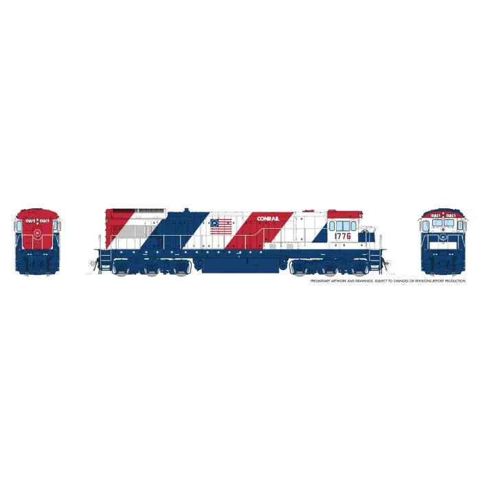 Rapido GE U36C (43611) | Conrail #1776 | Bicentennial | DC/DCC/Sound | HO Scale [PRE-ORDER]